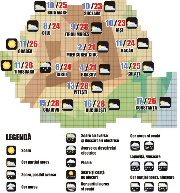 Prognoza meteo (21.06. - 22.06.2025)